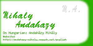 mihaly andahazy business card